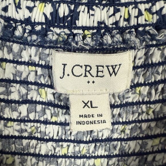 J Crew J. Crew Floral Smocked Midi Dress in Antique Navy Print Boho - Picture 8 of 15